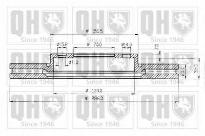 QUINTON HAZELL bdc4678 -  Тормозной диск